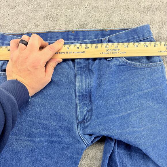 Wrangler Jeans Men's 34x32 Blue Cotton Denim Cowboy Cut Original Fit Retro Y2K - Picture 7 of 9